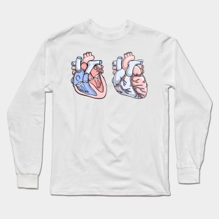 Human Heart Anatomy Illustration Long Sleeve T-Shirt